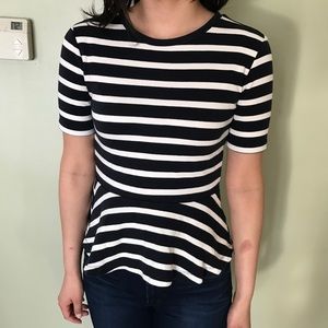 Gap Striped Peplum Top